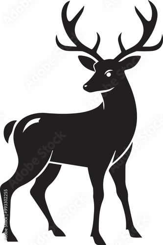 Deer Vector Silhouette illustration Design