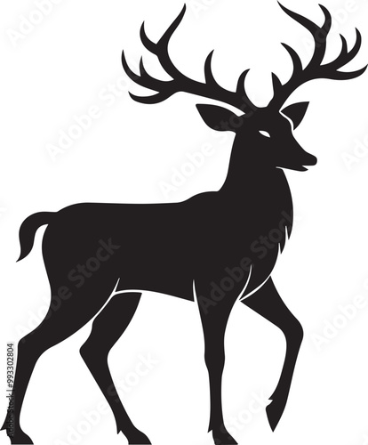 Deer Vector Silhouette illustration Design