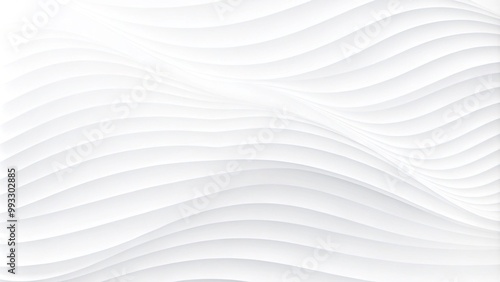 White striped background, 3d wavy stripes abstract background white gray pattern.  Abstract 3d white wave modern minimal backgrund