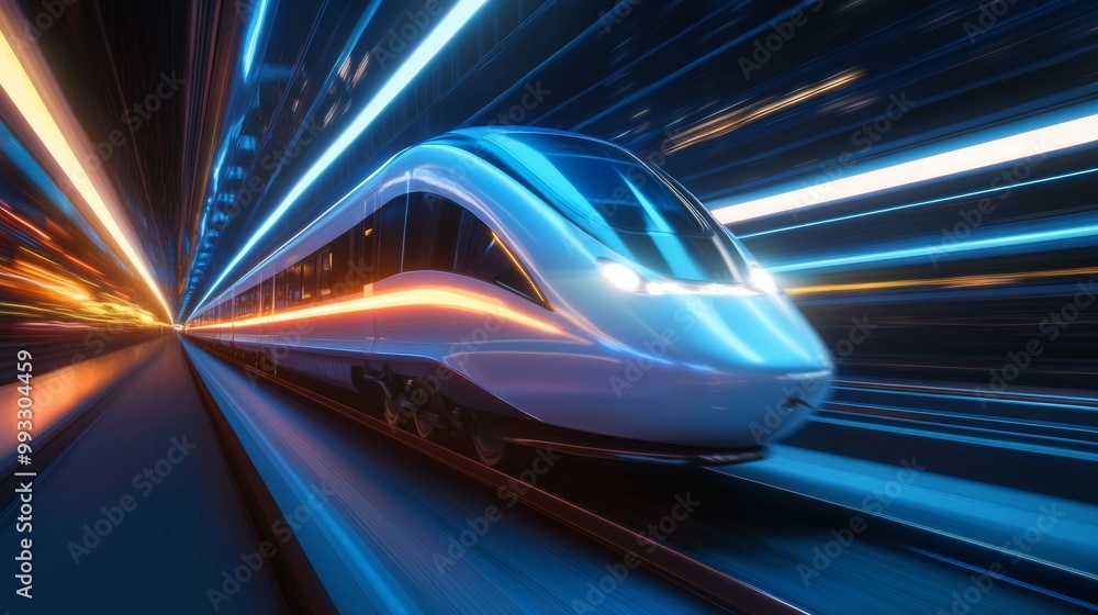 modern high-speed train railway modern high-speed train railway