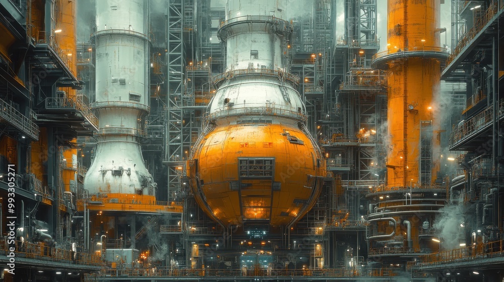 Industrial Complex with Large Spherical Tanks Industrial Complex with Large Spherical Tanks