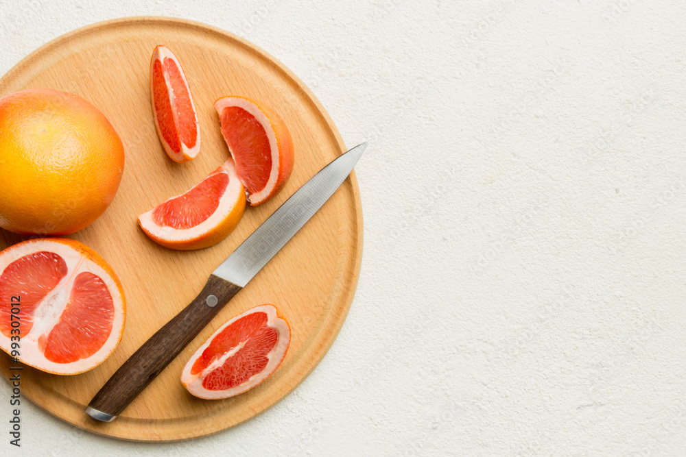 fresh Fruit grapefruit slices on colored background. Top view. Copy Space. creative summer concept. Half of citrus in minimal flat lay with copy space fresh Fruit grapefruit slices on colored background. Top view. Copy Space. creative summer concept. Half of citrus in minimal flat lay with copy space