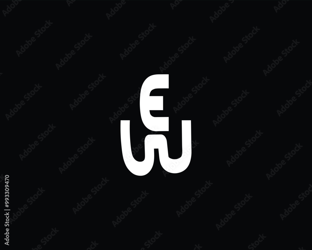 creative EW or WE logo design template creative EW or WE logo design template