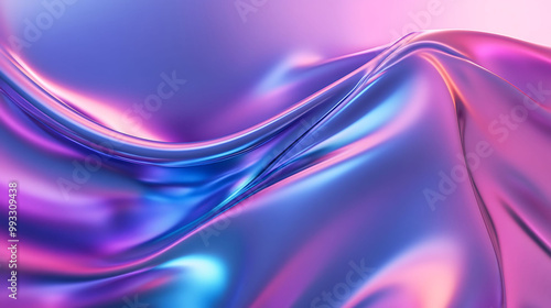 Wallpaper Mural Abstract iridescent pink and blue flowing liquid. Torontodigital.ca