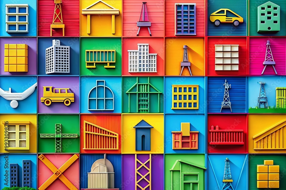 Iconic Construction Symbols Representing Building, Architecture, Engineering, and Development Processes Iconic Construction Symbols Representing Building, Architecture, Engineering, and Development Processes