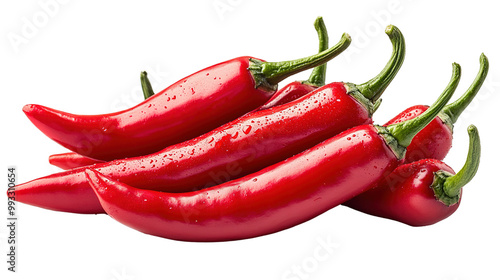 Red Hot Chili Peppers isolated on white and transparent background