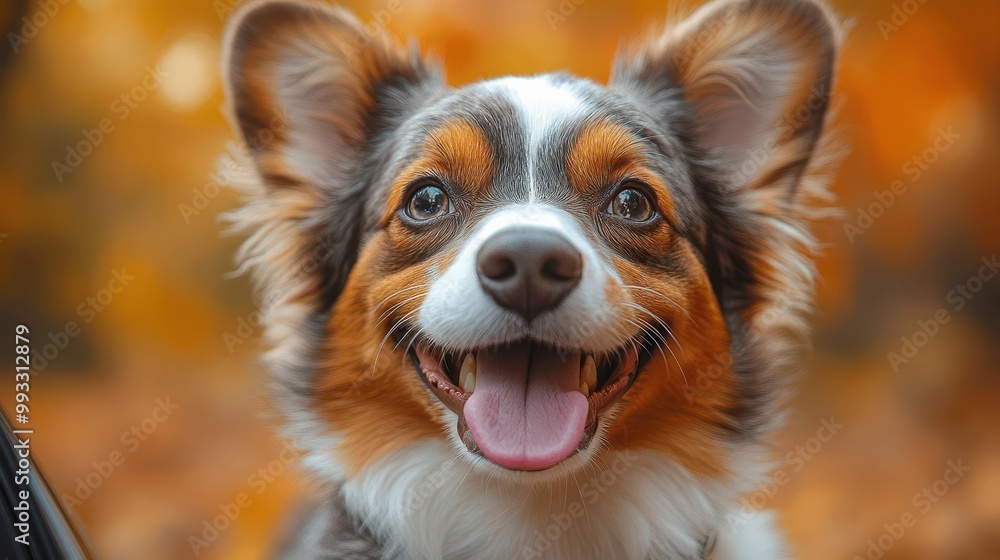 happy dog joyfully leaning out of a car window tongue lolling in the wind during an adventurefilled autumn drive happy dog joyfully leaning out of a car window tongue lolling in the wind during an adventurefilled autumn drive