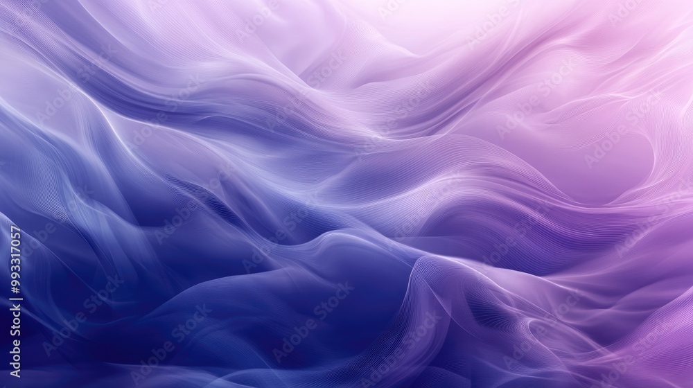 Gentle undulating waves in shades of purple and blue featuring a silky texture creating a calming and contemporary abstract backdrop for digital design Gentle undulating waves in shades of purple and blue featuring a silky texture creating a calming and contemporary abstract backdrop for digital design