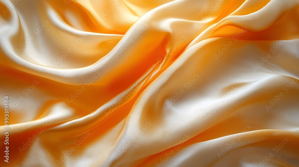 Fototapeta premium Smooth silk fabric flowing gracefully