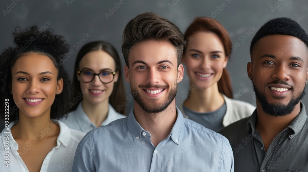 Diverse Group of Happy Business Professionals Smiling at Camera - Team Collaboration and Corporate Culture Diverse Group of Happy Business Professionals Smiling at Camera - Team Collaboration and Corporate Culture