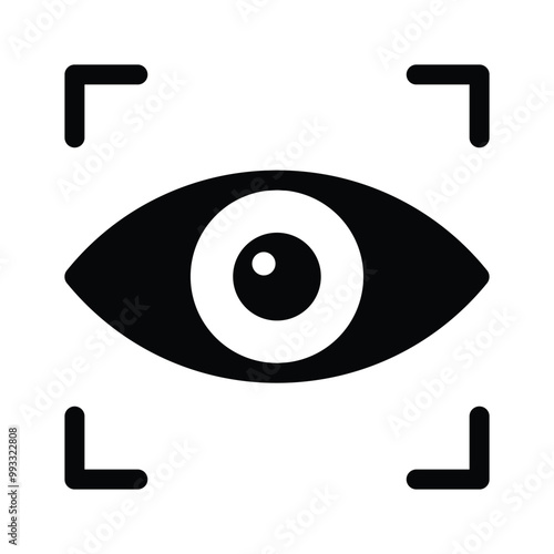 Iris recognition vector design in editale style