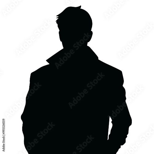 Urban Man in Jacket Silhouette Vector Illustration Transparent Background