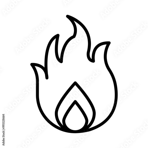Gas Flame line icon