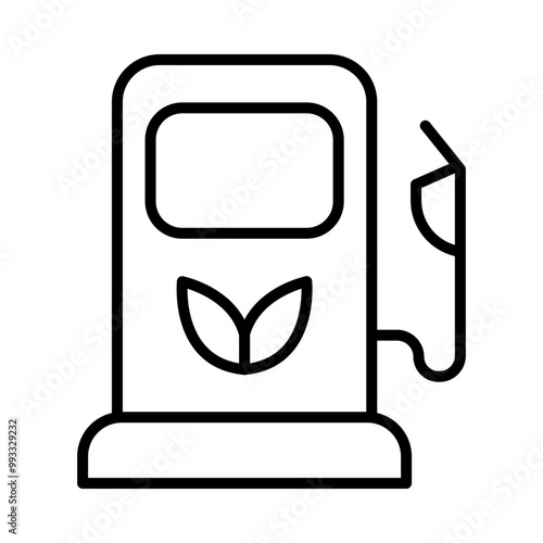 Bio Fuel line icon