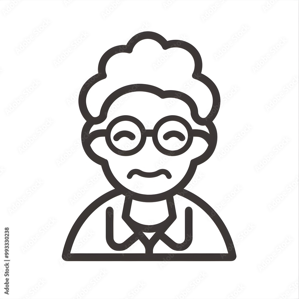 person with glasses with white backround generative AI person with glasses with white backround generative AI