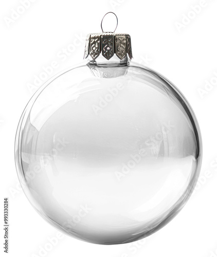 PNG Clear glass Christmas ornament decoration