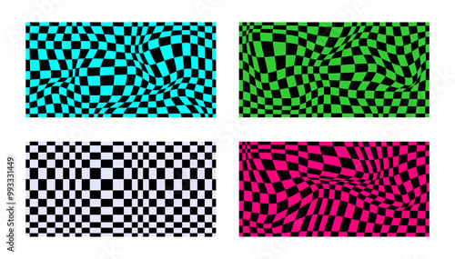 Wallpaper Mural Psychedelic checkerboard pattern Torontodigital.ca