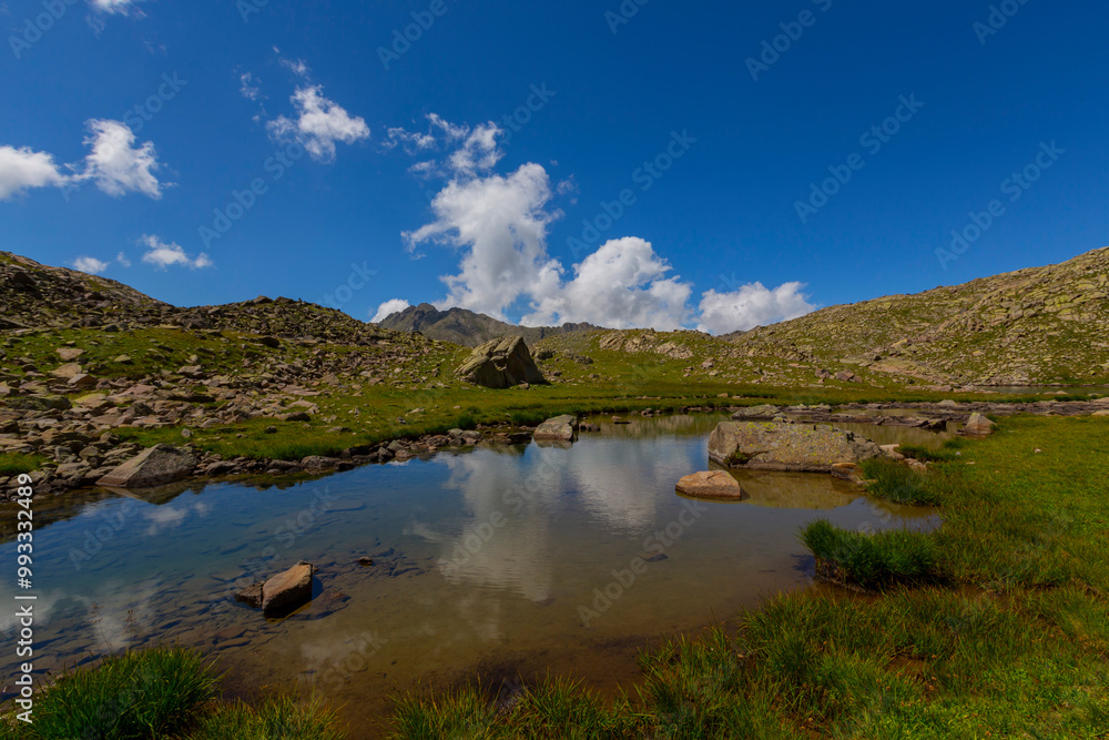 Verenik Plateau , Kapl Lakes glacial lake and altitude 3000 meters Verenik Plateau , Kapl Lakes glacial lake and altitude 3000 meters