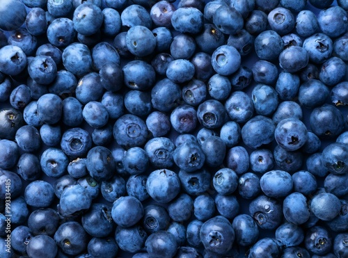 Tableau sur toile Fresh biological blueberries background close up