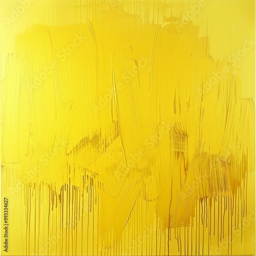 A yellow monochrome paint canvas filled with the entire painting, with traces of paint brushes, traces in one direction, the paint coating is relatively thick and nothing else.