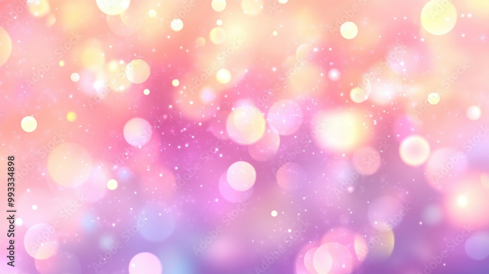 Abstract Pink and Yellow Bokeh Background with Glitter and Sparkle for Design Projects. Abstract Pink and Yellow Bokeh Background with Glitter and Sparkle for Design Projects.