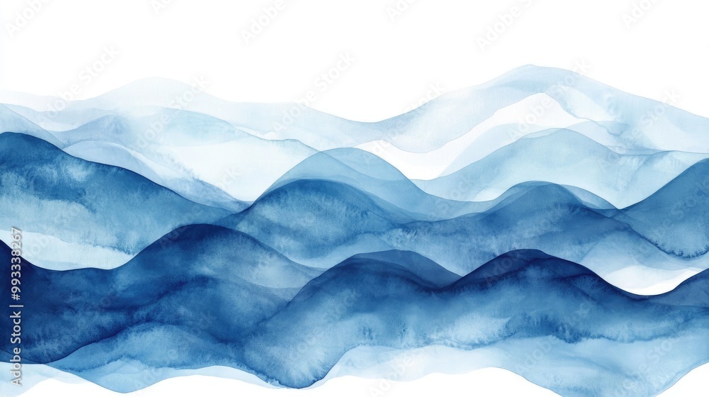 Abstract watercolor waves in shades of blue Artistic painted background texture and modern design suitable for contemporary art applications Abstract watercolor waves in shades of blue Artistic painted background texture and modern design suitable for contemporary art applications