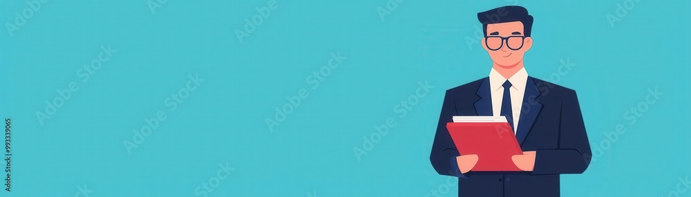 Legal expert using search engine to find statutes, flat design illustration Legal expert using search engine to find statutes, flat design illustration