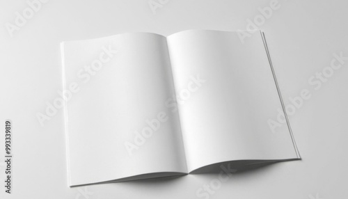 mockup bookz, magazine, booklet on white background top view, ai generated, ai