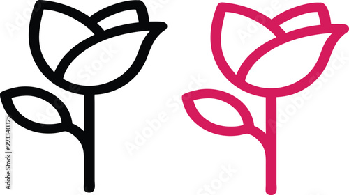 Rose flower eps vector file photo