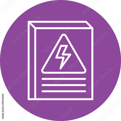 Electrical Panel line circle icon
