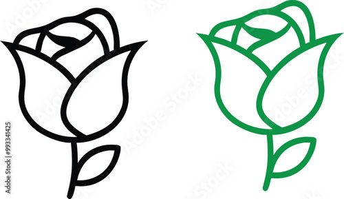 Rose flower eps vector file photo