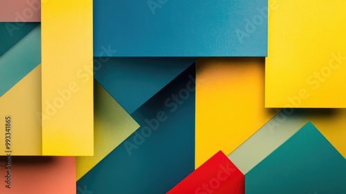 Abstract Minimalist Geometric Artwork Representing Secured Loans