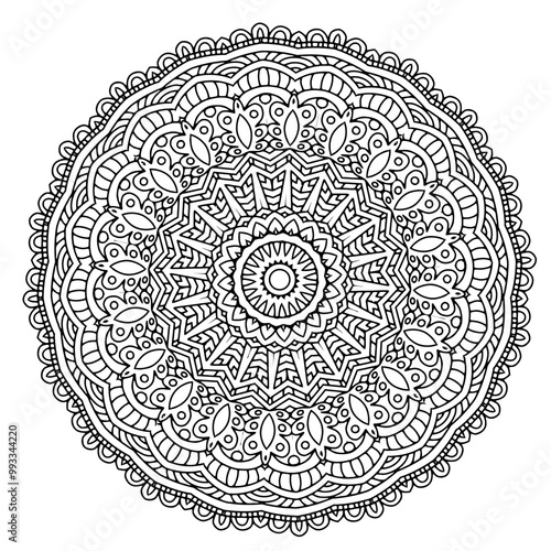 Floral mandala coloring pages