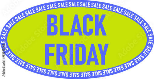 Black Friday Sale Text Label Sticker