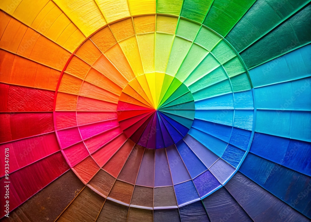 Fototapeta premium Labeled Color Wheel Displaying Primary and Secondary Colors for Art, Design, and Education Purposes