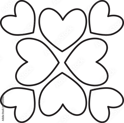 flower petals coloring page