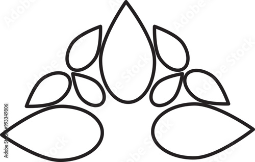 flower petals coloring page