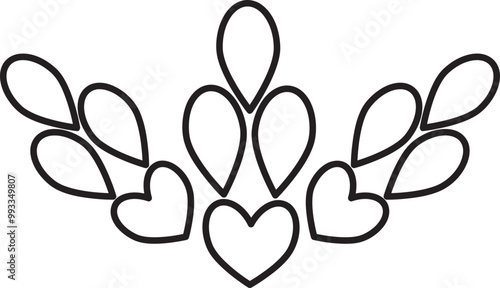 flower petals coloring page