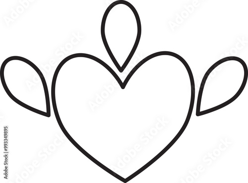flower petals coloring page