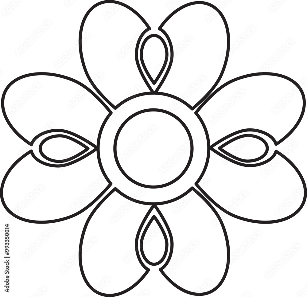 flower petals coloring page flower petals coloring page