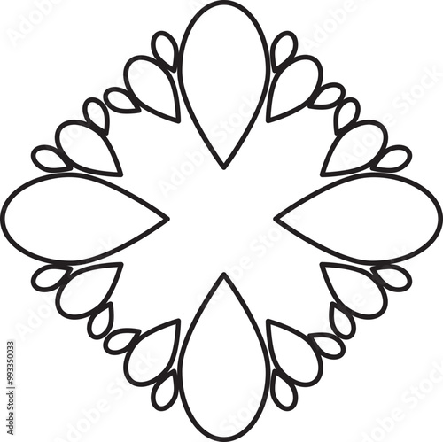 flower petals coloring page