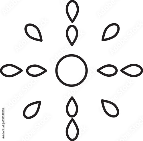 flower petals coloring page
