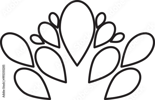 flower petals coloring page