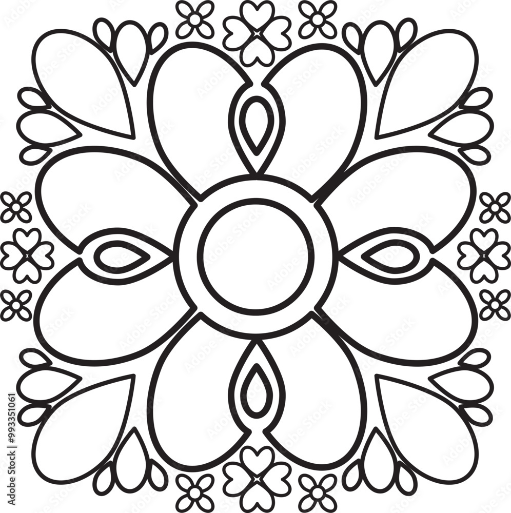 flower petals coloring page flower petals coloring page