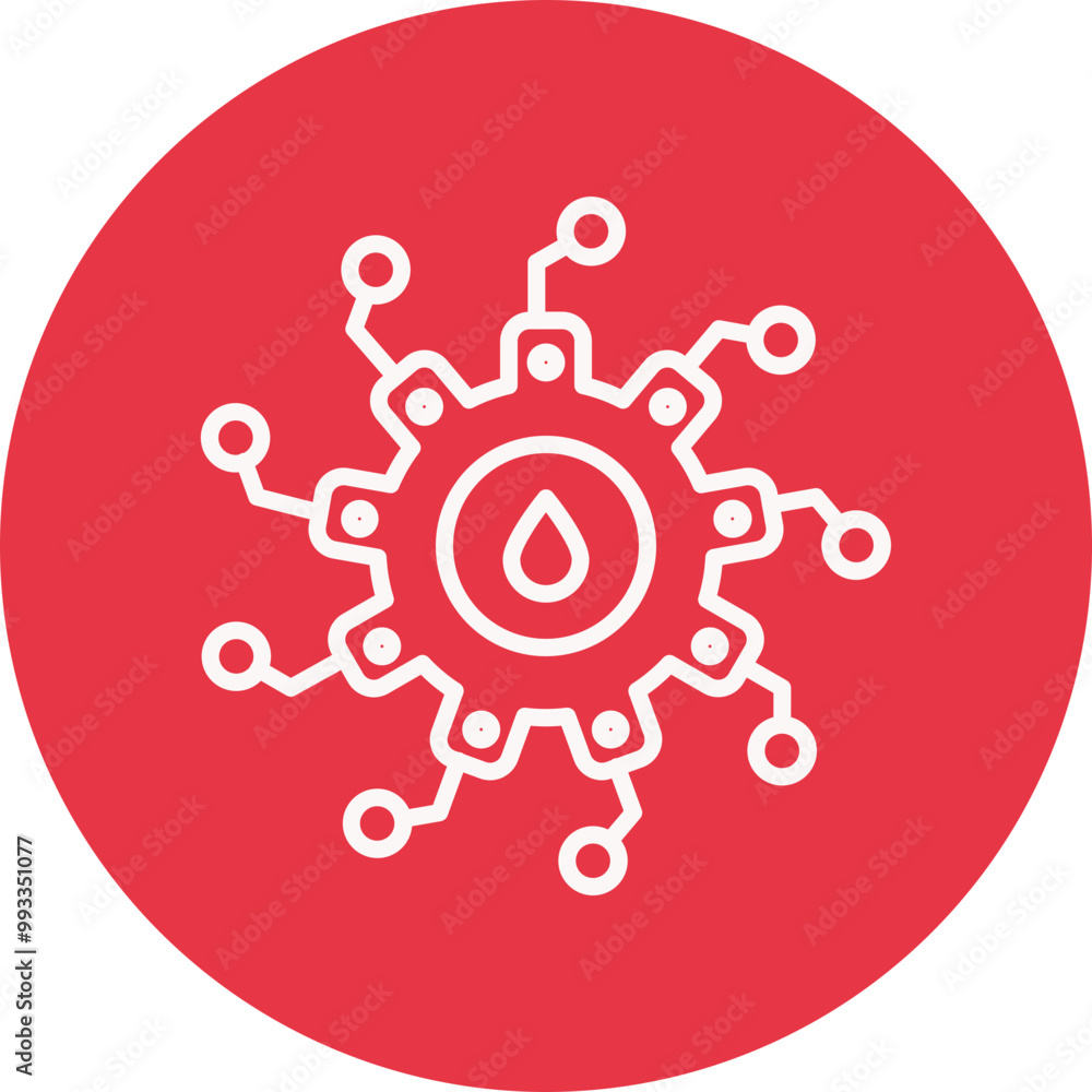 Fuel Management line circle icon Fuel Management line circle icon