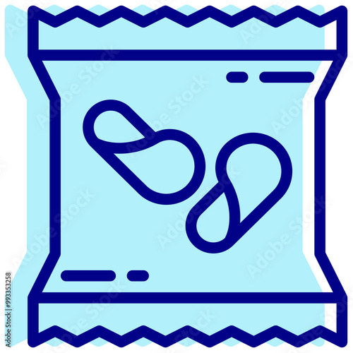 chips mixed outline vector icon