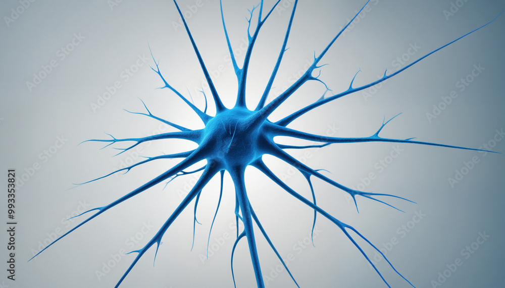 Obraz premium Neuron, abstract footage of a neuron activating, geometric shapes, up close, artificial intelligence, connections and networks