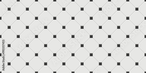 Seamless smooth metro tile texture - realistic white brick background with stacked bond layout