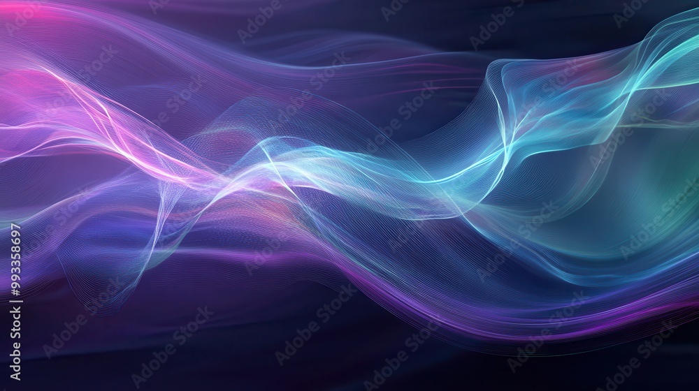 Abstract Purple and Blue Neon Light Waves on Dark Background - Digital Art, Technology, Futuristic, Motion Blur, Flowing Lines, Abstract Design Abstract Purple and Blue Neon Light Waves on Dark Background - Digital Art, Technology, Futuristic, Motion Blur, Flowing Lines, Abstract Design