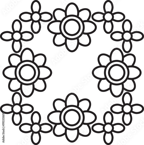 flower petals coloring page